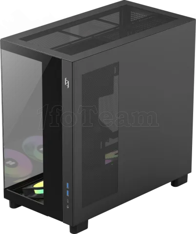 Photo de Boitier Moyen Tour ATX Xeron Nex C53 RGB avec panneaux vitrés (Noir)
