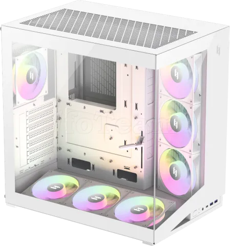 Photo de Boitier Moyen Tour ATX Xeron Nex C56 RGB avec panneaux vitrés (Blanc)