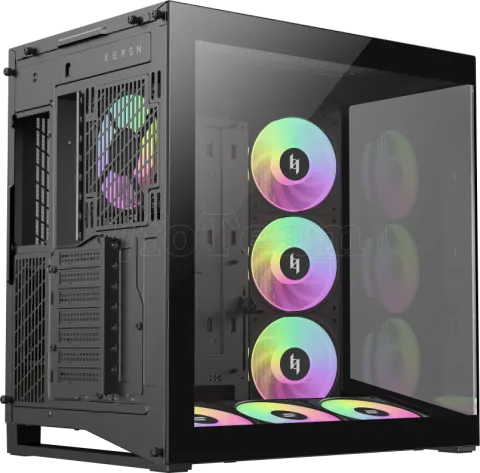 Photo de Boitier Moyen Tour ATX Xeron Nex C56 RGB avec panneaux vitrés (Noir)