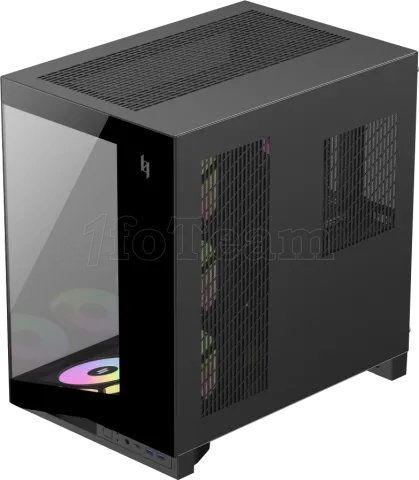 Photo de Boitier Moyen Tour ATX Xeron Nex C56 RGB avec panneaux vitrés (Noir)