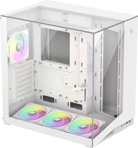 Photo de Boitier Moyen Tour ATX Xeron Nex C56 VC RGB avec panneaux vitrés (Blanc)