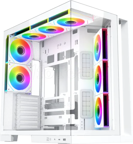 Photo de Boitier Moyen Tour ATX Xigmatek Aqua 7 RGB avec panneaux vitrés (Blanc)