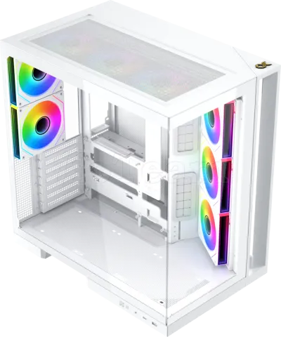 Photo de Boitier Moyen Tour ATX Xigmatek Aqua 7 RGB avec panneaux vitrés (Blanc)