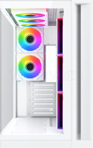 Photo de Boitier Moyen Tour ATX Xigmatek Aqua 7 RGB avec panneaux vitrés (Blanc)