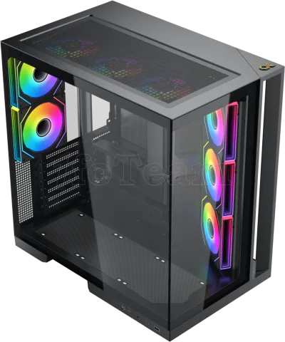 Photo de Boitier Moyen Tour ATX Xigmatek Aqua 7 RGB avec panneaux vitrés (Noir)