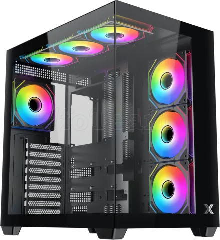 Photo de Boitier Moyen Tour ATX Xigmatek Aqua V Air H23A RGB avec panneaux vitrés (Noir)