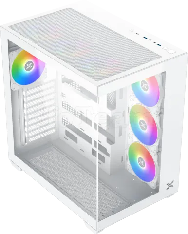 Photo de Boitier Moyen Tour ATX Xigmatek Aqua V Air RGB avec panneaux vitrés (Blanc)
