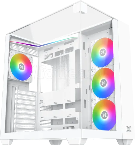 Photo de Boitier Moyen Tour ATX Xigmatek Aqua V RGB avec panneaux vitrés (Blanc)
