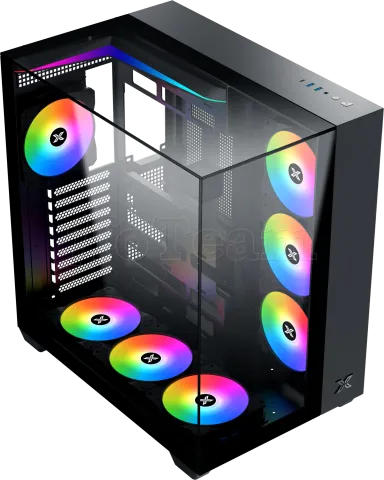 Photo de Boitier Moyen Tour ATX Xigmatek Aqua V RGB avec panneaux vitrés (Noir)