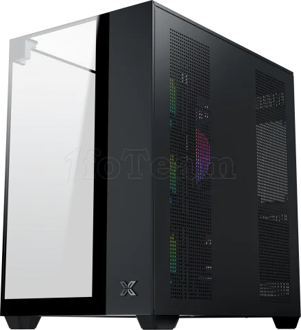 Photo de Boitier Moyen Tour ATX Xigmatek Aqua V RGB avec panneaux vitrés (Noir)