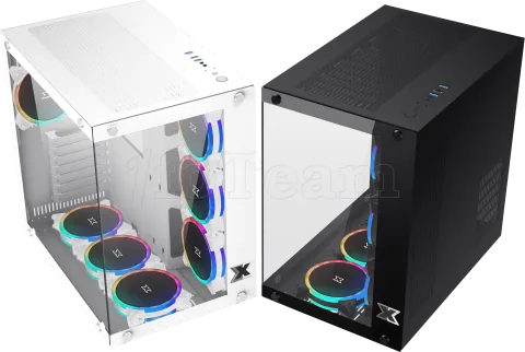 Photo de Boitier Moyen Tour ATX Xigmatek Aquarius Plus RGB avec panneaux vitrés (Blanc)