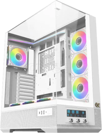 Photo de Boitier Moyen Tour ATX Xigmatek Vision Pro RGB avec panneaux vitrés (Blanc)