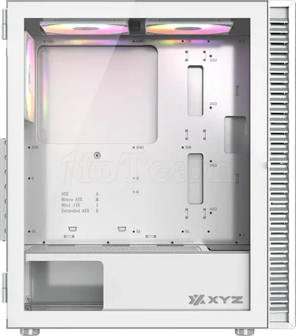 Photo de Boitier Moyen Tour ATX XYZ AIRONE 100 MESH ARGB avec panneau vitré (Blanc)