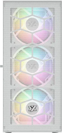 Photo de Boitier Moyen Tour ATX XYZ AIRONE 100-X MESH RGB avec panneau vitré (Blanc)