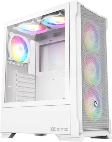 Photo de Boitier Moyen Tour ATX XYZ AirOne 300 X Mesh RGB avec panneau vitré (Blanc)
