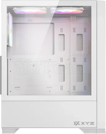Photo de Boitier Moyen Tour ATX XYZ AirOne 300 X Mesh RGB avec panneau vitré (Blanc)