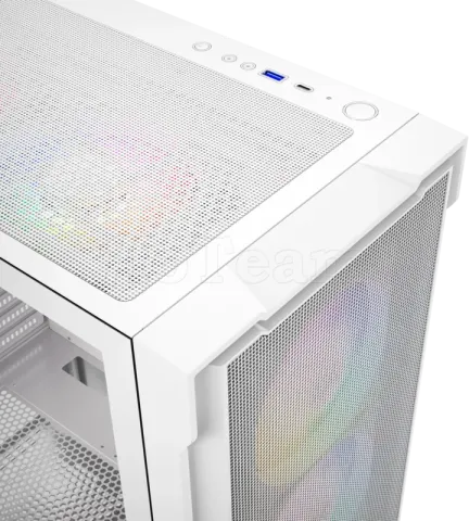 Photo de Boitier Moyen Tour ATX XYZ AirOne 300 X Mesh RGB avec panneau vitré (Blanc)