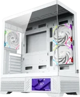 Photo de Boitier Moyen Tour ATX XYZ Aurorax 100 Pro RGB avec panneau vitré (Blanc)