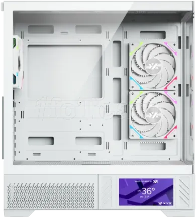 Photo de Boitier Moyen Tour ATX XYZ Aurorax 100 Pro RGB avec panneau vitré (Blanc)