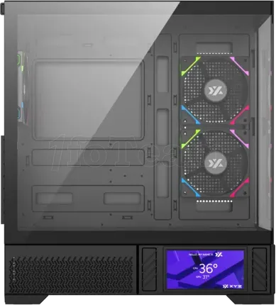 Photo de Boitier Moyen Tour ATX XYZ Aurorax 100 Pro RGB avec panneau vitré (Noir)