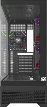 Photo de Boitier Moyen Tour ATX XYZ Aurorax 100 Pro RGB avec panneau vitré (Noir)