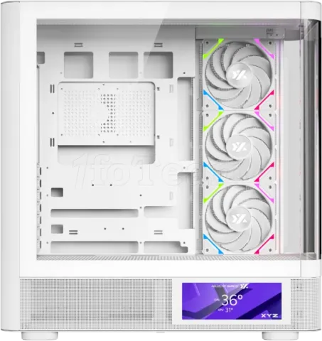 Photo de Boitier Moyen Tour ATX XYZ Quantum Pro RGB avec panneaux vitrés (Blanc)
