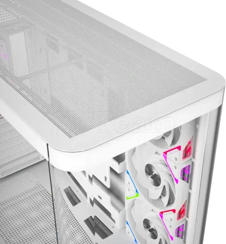 Photo de Boitier Moyen Tour ATX XYZ Quantum Pro RGB avec panneaux vitrés (Blanc)