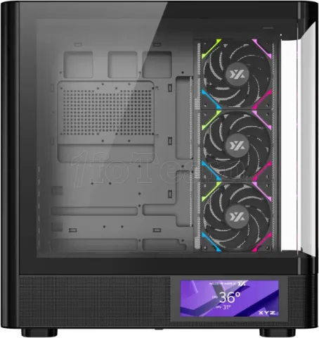 Photo de Boitier Moyen Tour ATX XYZ Quantum Pro RGB avec panneaux vitrés (Noir)