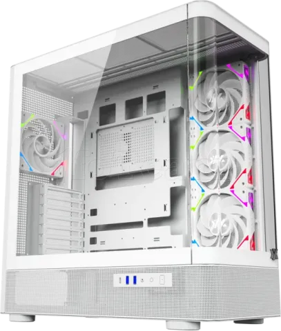 Photo de Boitier Moyen Tour ATX XYZ Quantum RGB avec panneaux vitrés (Blanc)