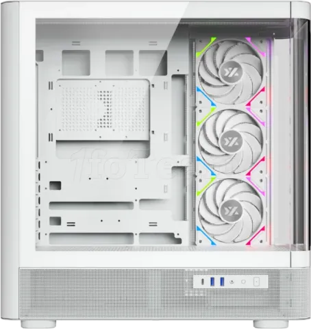 Photo de Boitier Moyen Tour ATX XYZ Quantum RGB avec panneaux vitrés (Blanc)