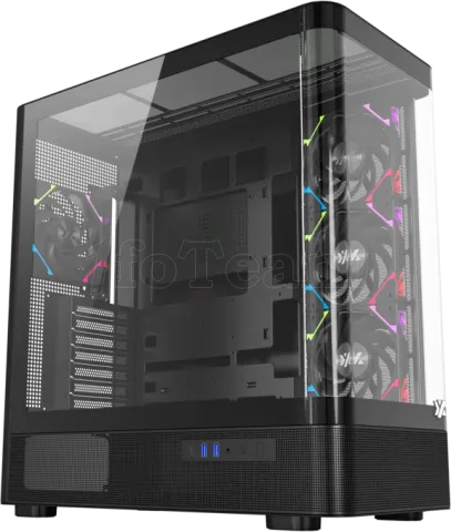 Photo de Boitier Moyen Tour ATX XYZ Quantum RGB avec panneaux vitrés (Noir)