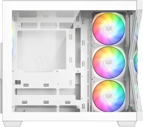 Photo de Boitier Moyen Tour ATX XYZ Qubex RGB avec panneaux vitrés (Blanc)