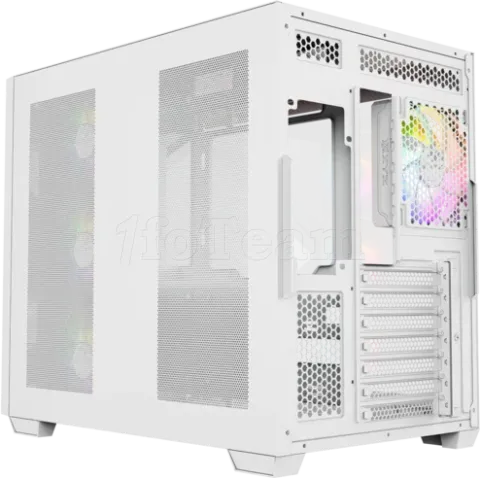 Photo de Boitier Moyen Tour ATX XYZ Qubex RGB avec panneaux vitrés (Blanc)