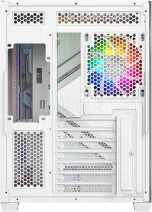 Photo de Boitier Moyen Tour ATX XYZ Qubex RGB avec panneaux vitrés (Blanc)