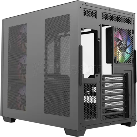 Photo de Boitier Moyen Tour ATX XYZ Qubex RGB avec panneaux vitrés (Noir)