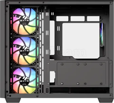 Photo de Boitier Moyen Tour ATX XYZ Qubex RGB avec panneaux vitrés (Noir)
