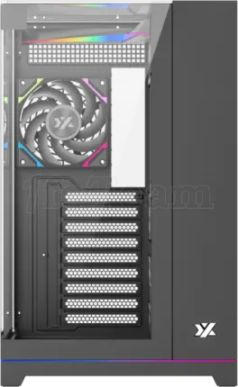 Photo de Boitier Moyen Tour ATX XYZ Tesseract RGB avec panneaux vitrés (Noir)