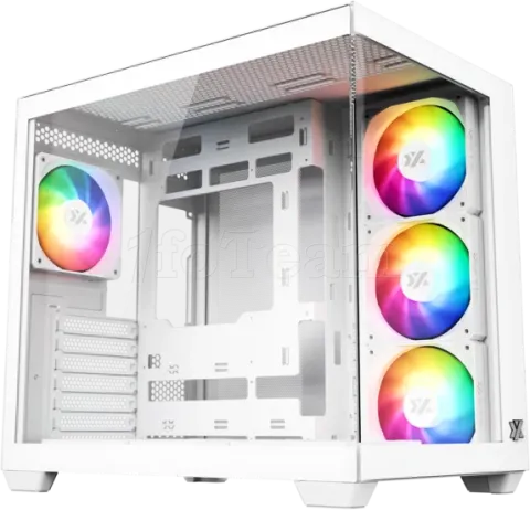 Photo de Boitier Moyen Tour ATX XYZ Tesseract X RGB avec panneaux vitrés (Blanc)