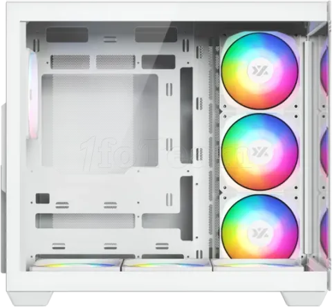 Photo de Boitier Moyen Tour ATX XYZ Tesseract X RGB avec panneaux vitrés (Blanc)