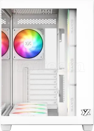 Photo de Boitier Moyen Tour ATX XYZ Tesseract X RGB avec panneaux vitrés (Blanc)