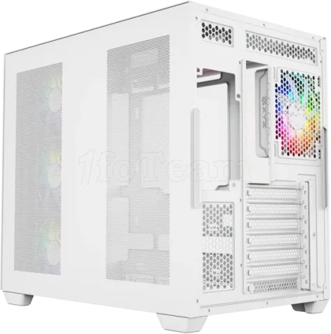 Photo de Boitier Moyen Tour ATX XYZ Tesseract X RGB avec panneaux vitrés (Blanc)