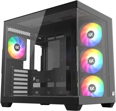 Photo de Boitier Moyen Tour ATX XYZ Tesseract X RGB avec panneaux vitrés (Noir)
