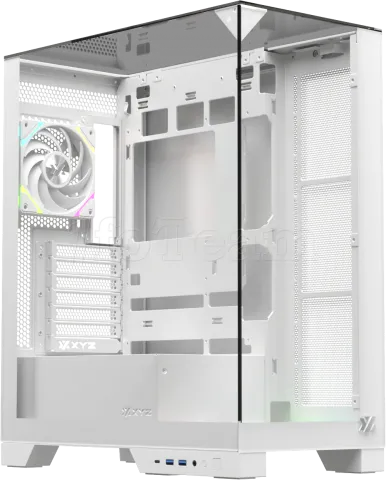 Photo de Boitier Moyen Tour ATX XYZ Trifecta RGB avec panneaux vitrés (Blanc)