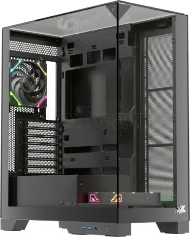 Photo de Boitier Moyen Tour ATX XYZ Trifecta RGB avec panneaux vitrés (Noir) avec Watercooling Hydrotemp 360mm