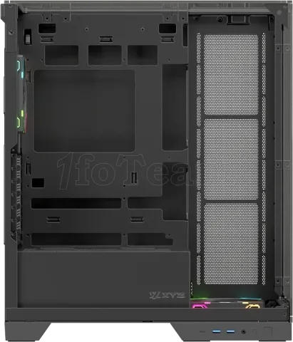 Photo de Boitier Moyen Tour ATX XYZ Trifecta RGB avec panneaux vitrés (Noir)