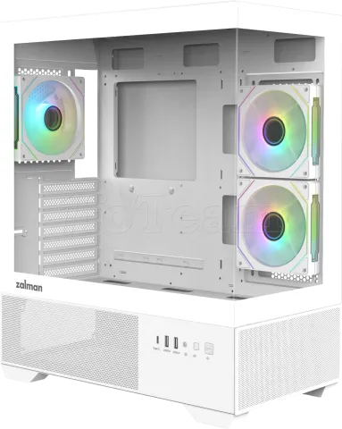 Photo de Boitier Moyen Tour ATX Zalman Chronix v2 avec panneaux vitrés (Blanc)