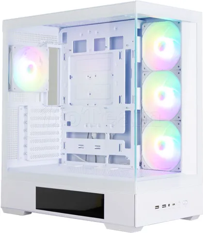 Photo de Boitier Moyen Tour ATX Zalman P40 DS RGB avec panneaux vitrés (Blanc)
