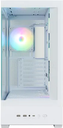 Photo de Boitier Moyen Tour ATX Zalman P40 DS RGB avec panneaux vitrés (Blanc)