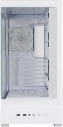 Photo de Boitier Moyen Tour ATX Zalman P40 DS RGB avec panneaux vitrés (Blanc)