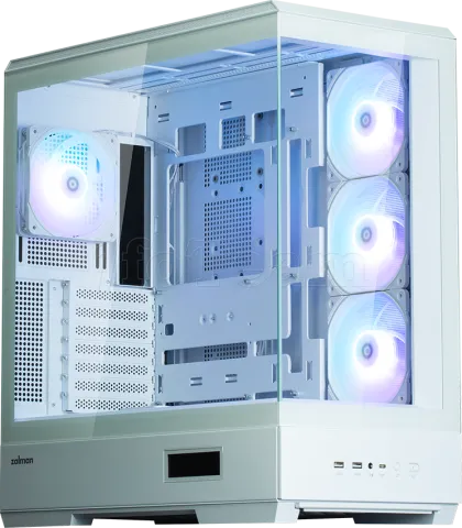 Photo de Boitier Moyen Tour ATX Zalman P50 DS RGB avec panneaux vitrés (Blanc)